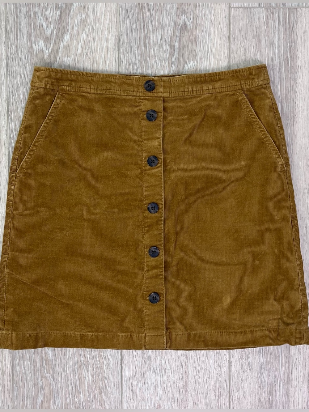 J. Crew Faux Button-Front Corduroy Mini Skirt